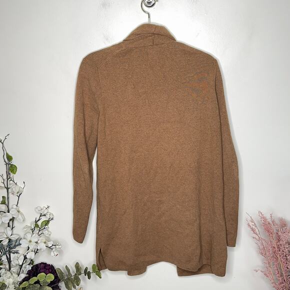J. CREW Chelsea Sweater Blazer Heather Camel Tan Brown Sz M {XX44} - Picture 4 of 7